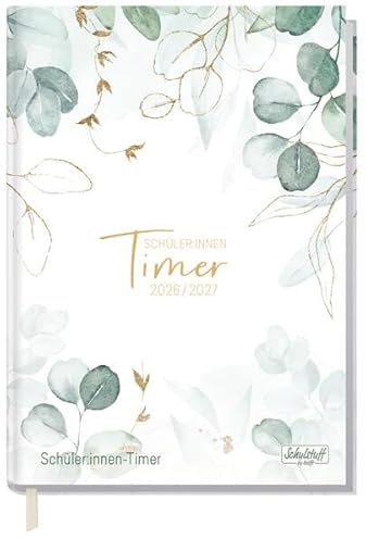 Schulstuff Schüler-Timer A5 26/27: Motiv [Mint Blattgold]