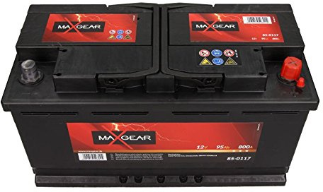 MAXGEAR 595 402 080 Autobatterie/Starterbatterie 95Ah 12V 800A B13 DIN/ISO L5 Kompatibel mit BMW 3 Touring E91 3 Limousine E46, AUDI A6 Avant 4G5, 4GD, C7, VW, MERCEDES-BENZ C-Klasse Limousine