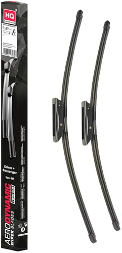HQ AUTOMOTIVE Wipers for RENAULT Captur 2013-2016 / Clio Mk4 2012-2018 | 2-piece front set, 26 in + 14 in, pre-installed Bayonet connector, graphite-coated rubber, rain sensor ready