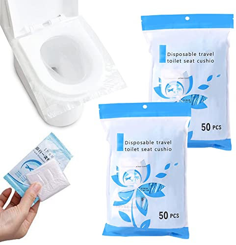 YFOX Einweg-Toilettensitz wasserdicht antibakteriell tragbar für die Reise/Box 100 Stück einzeln verpackt