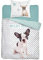 Detex Bettwäsche-Set, Hunde Wendemotiv, Bettbezug 140 x 200 cm, Kopfkissenbezug 70 x 80 cm, Baumwolle