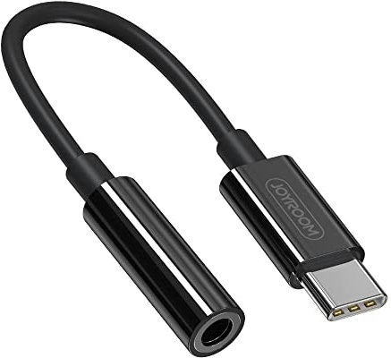 joyroom SH-C1 Audio Adapter USB Typ C auf 3.5 mm Klinke Audio Converter Kopfhörer Anschluss Schwarz