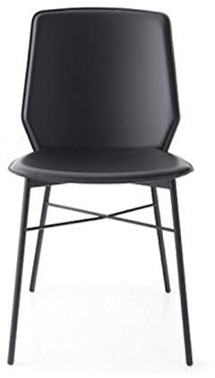 CONNUBIA Stuhl Modell Sibilla aus Metall und Leder – Set aus 2 Stück – erhältlich in 4 Farben – CALLIGARIS (schwarz)