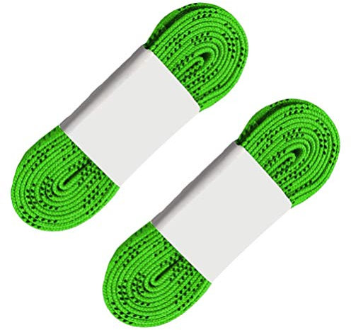 IMIKEYA 1 Pair Professional Ice Hockey Skate Laces 96Inch Waxed Shoelaces for Roller Skates Anti- Freezing Shoe Laces for Boots and Regular Shoes(Green)
