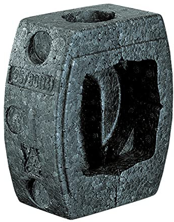 Thermo-Isolierschutz für Heizungspumpe, passend für einfache Pumpen mit Gewinde zwischen 130 und 180 mm, 16,8 x 16,6 x 11,2 cm, Grau (Referenz: 4206066)