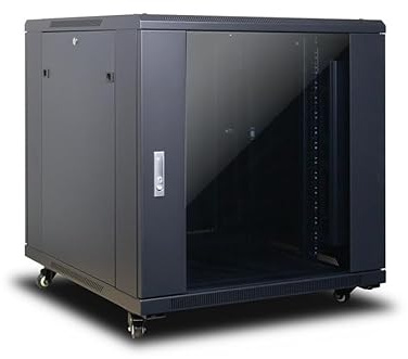 Inter-Tech 8887258 Regal 15U, freistehend, Schwarz