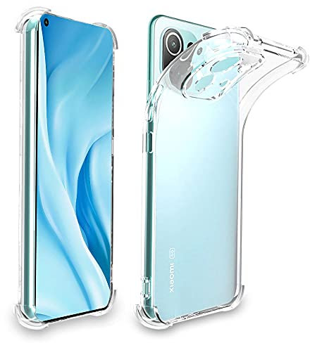 ebestStar - Cover per Xiaomi Mi 11 Lite, Mi 11 Lite 5G, NE, Custodia Silicone Trasparente, Protezione TPU Antiurto, Bordi Rinforzati, Trasparente