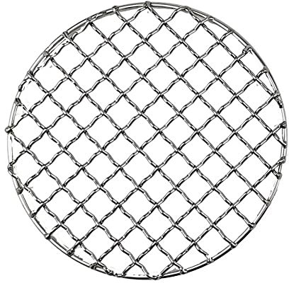 1pc Camping Grill Grate Stainless Steel Mesh Grill Bushcraft Grill Camping Rack for Fire Cooking BBQ Backpacking