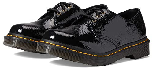 Dr. Martens Damen 1461 Oxford, Black Distressed Patent, 37 EU