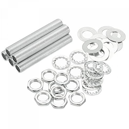 sourcing map 35Stk. 2,4 Zoll Lampenrohr Satz Unterlegscheiben 1/8IP Gewindebefestigungen für Kronleuchter Deckenleuchte Reparatur Montage DIY Hardware