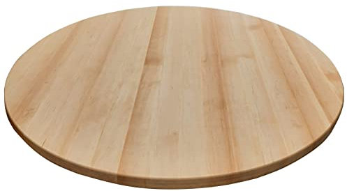 Holz-Projekt-Summer Tischplatte Erle massiv rund Holztischplatte für Stehtisch Bistrotisch Holzplatte Massivholzplatte (Oberfläche geölt mit Hartwachsöl, Durchm.: 80cm)