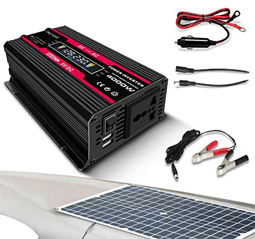 Fowybe Generatore Portatile - Centrale Elettrica con Pannello Solare 18W,Generatori di Backup per centrali elettriche con Presa da 220 V CA per Uso Domestico da Campeggio per Camper e furgoni