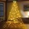 GYLEFY Christmas Tree Lights with Ring, 2Mx16 Lines Xmas Tree Lights 400LED Waterproof Christmas Lights 8Modes Christmas Tree String Lights Timer Waterfall Fairy Lights Indoor Outdoor Xmas Decoration