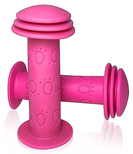 yuejuhe Fahrradgriffe für Kinder, Kinderfahrradgriffe 22mm, Kinderfahrrad Zubehör Lenkergriffe für Roller Mountainbike Dreirad (Rosa)