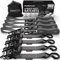 FORTEM Cinghie a Cricchetto, Resistenza fino a 2362 Kg, Set da 4 Cinghie di Fissaggio da 3,05 m, 4 Maniglie Morbide, Cinghie Fissaggio per Moto, Ganci in Metallo Rivestiti, Custodia Inclusa (Grigio)