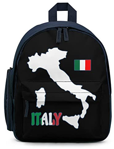 Italien-Karte-Flagge, Unisex-Rucksack, leichte Laptop-Umhängetasche, lässiger Tagesrucksack, Outdoor-Taschen