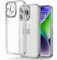 Honeyview Colored Clear Case for iPhone 14 Pro Max with Matte Border, Built-in Camera Lens Protector, Non-Yellowing, Shockproof, Armour Phone Cover for Apple iPhone 14 Pro Max 5G - White