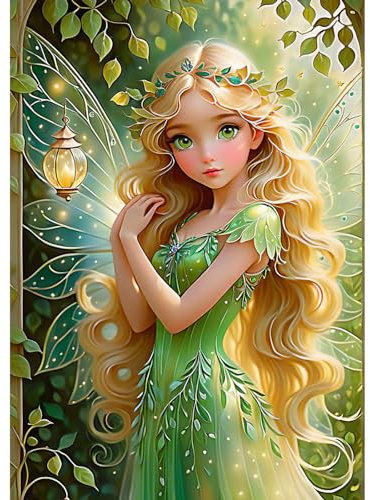 QENSPE 5D Diamond Painting Schmetterling Fee Diamant Painting Bilder Mädchen Diamond Art Erwachsene Full DIY Diamant Kunst Malerei Stickerei Set Kreuzstich Bilder Home Wand Dekor 30x40cm / 12x16 inch