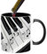 1/3 tasses à thé mélodiques – Tasse à café en forme d'instrument de musique, tasse à café fantaisie pour trompette | Flûte à tambour saxophone 350 ml, tasse en céramique pour décoration de bureau,