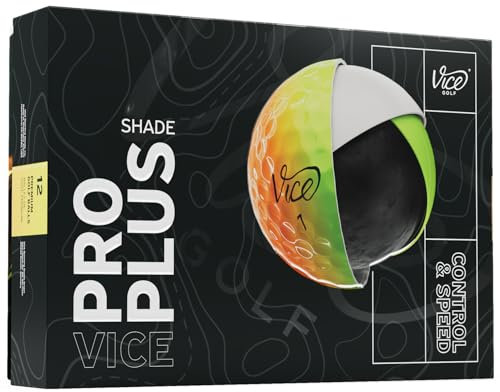 Vice Pro Plus Golfbälle (Modell 2025) (Gelb/Orange Farbton)