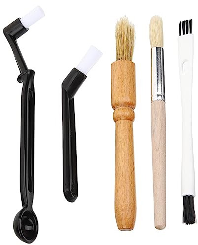 Garneck Multipurpose Machine Cleaning Brush Espresso Cup Brush Coffee Machine Cleaner Double Head Heat Resistant Cleaning Tool