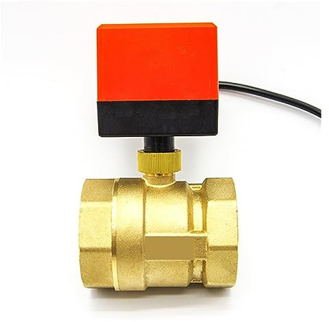 Kugelhahn-Set, Kugelhahn 1/2 3/4 1 2 motorisierter Kugelhahn 3-Draht 2-Punkt-Steuerung Messing elektrischer Kugelhahn for Gas Wasser Öl(Size:2,Color:12VDC)