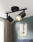GeyouLux Deckenstrahler LED 2 Flammig, LED Deckenleuchte Schwenkbar, GU10 Deckenlampe Strahler Deckenspot, Modern Spot Lampe Wandstrahler Schwarz für Wohnzimmer Schlafzimmer Küche (Ohne Leuchtmittel)