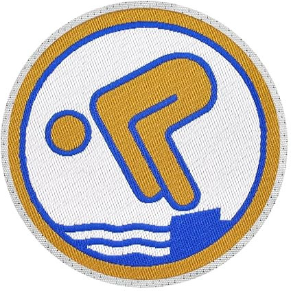 Seepferdchen® offizielles Gold Schwimmabzeichen zum Aufnähen | DSA Gold Abzeichen | Lasergeschnitten | Freischwimmer