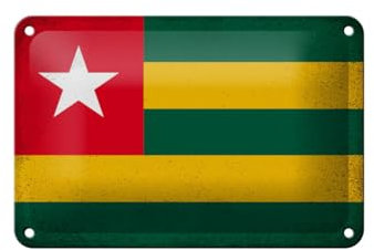 Blechschild 18 x 12 cm Wappen Flagge Togos Flag of Togo - DekoNo7
