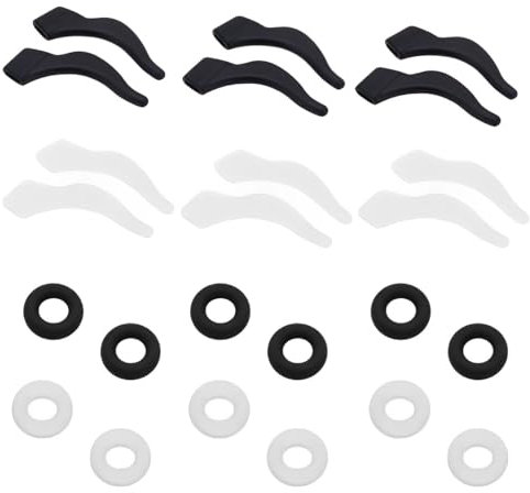 SGERUFZ 12 paia di ganci per occhiali antiscivolo, clip per occhiali in silicone, ganci per occhiali antiscivolo per occhiali da vista e da sole