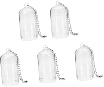 KITANDOVE 5pièces Pendentifs Mini Terrarium Succulentes Verre avec Cactus Décoration De Clé Ou pour Événements Spéciaux Et Usage Quotidien