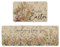 Artoid Mode Ostereier Tulpe Bunny Kaninchen Ostern Küchenteppich 2er Set, Waschbar Dekoration Küchenmatten für Innen Außen Dekor - 43x73 and 43x118 cm