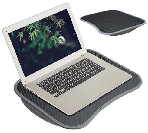 Laptopkissen Knietablett, Laptopkissen, Laptop Unterlage Schoß Kissen bis zu 13 Zoll, Laptop Ständer mit Kissen, Tragbare Kissentablett Knietablett für Bequeme Arbeit im Bett oder auf dem Sofa