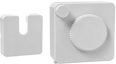 JOOM Ausziehbare Wäscheleine, robust, Wandbefestigung, einfach aufzuhängen, Aufhängeschloss gegen Durchhängen, quadratisch, Weiß