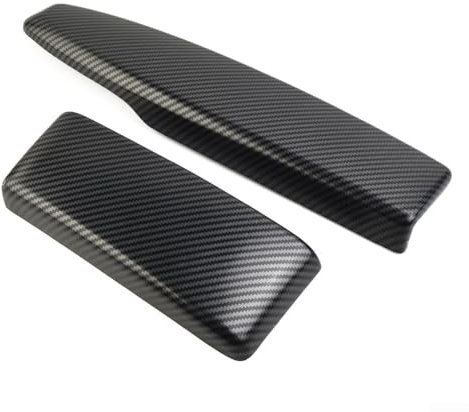 DAZZLEEX Couvercle de boîtier d'accoudoir central en fibre de carbone, accessoires pour couvercle de console pour Classe C W204 2008-2014 pour Mercedes-Benz Classe E W212 2010-2013