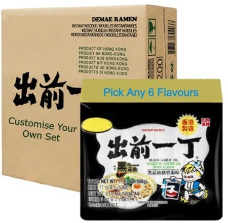 Customised Japanese Style Demae Ramen Instant Noodle Box (Pack of 30), Choose Any 6 Flavours
