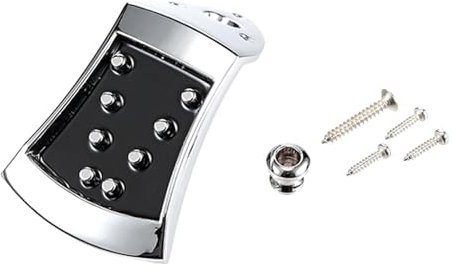 Mandolin Tailpiece Spare Parts for 8 String Replacement Metal Silver Easy Install DIY Craft Musician Gift