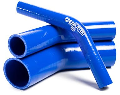 ENKATEC® Tubo in silicone a 45°, tubo per aria di carica, tubo per radiatore ID 13-114 mm, dimensioni a scelta, colore: blu, diametro interno: 51 mm