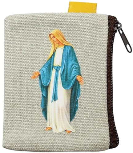 Haowul Katholische Rosenkranztasche, St. Benedikt & Medaille Rosenkranzetui, Schmuck- Und Münztasche - Rosenkranzhalter Für Gebetsperlen, Bolsa De Rosario Catolico