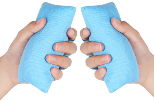 RAWMOCE Portable Palm Grip Protector/Hand Contracture Cushion (2 Pack),PE Hose Finger Hole & PP Cotton Elastic Band Styles,Boost Grip Strength & Aid Rehabilitation - Hand Strengthening Devices
