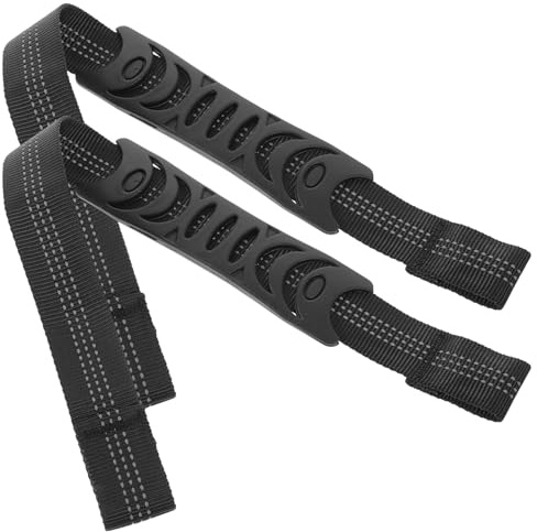 Milisten 2 Stück Auto Kopfstützen Haltegriffe aus Nylon Schwarzes Autozubehör mit Einfacher Montage Sicherer Haltegriff zur Unterstützung Beim Aussteigen