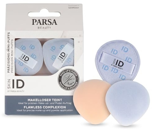 PARSA Beauty SKIN ID Flawless Concealer Puff Duo Set | Makeup Schwamm für makelloses Abdecken, 2er Pack, Professionelles Make Up Set, Weiches Material, Vielseitig Einsetzbar