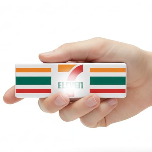 LED Light-Up Japanese Mini Convenience Store Fridge Magnet, 3D 7-11Konbini Storefront Collectible, USB-C Rechargeable, Glow Display Decor for Kitchen, Office, Gift for Japan Lovers