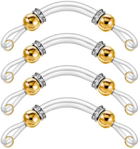 Tucnoeu 2 Paar Fake Nipple Piercing - Gold Brustwarzenpiercing Fake Verstellbarer - Nipple Piercing Silikon | Perfekt für Frauen und Männer