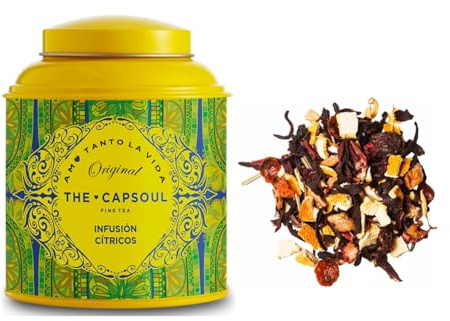 The Capsoul | Infuso Agrumi Note Aromatiche Fresche | Infusione Agrumata Rosa Canina, Ibisco, Arancia, Limone - 1 x 100 Gr Foglia Sfusa