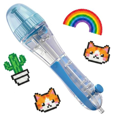 2.6mm Fuse Beads Pen Dispenser Ergonomic Design Large Capacity Transparent Body for Iron Beads Crafts Adult DIY Projects Classroom Activities Blue