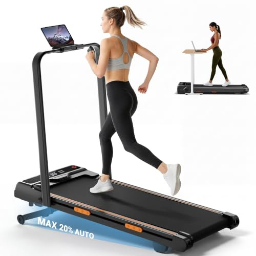 UMAY Laufband für Zuhause mit Steigung 20%, 12KM/H | Laufband Klappbar Treadmill for Home mit 3.5-PS-Motor,LED-Anzeige,159KG