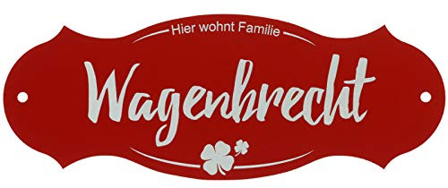 Türschild rustikal dunkelgrün 14 x 5,3 cm Namensschild Klingelschild Aluminium mit Text Gravur jetzt selbst gestalten