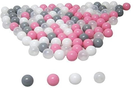 koenig-tom Bällebad24 - Bällebad Bälle, 6cm, Babybälle, Bällchenbad, Plastebälle (6cm -100 Bälle, Rosa Mix)
