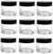 30 g 30 ml rechargeables Plastique Rond clair bocaux avec bouchon à visser Couvercle vide Cosmétique bocaux Lot) conteneurs pour fard à paupières de maquillage ongles Poudre faite à la main